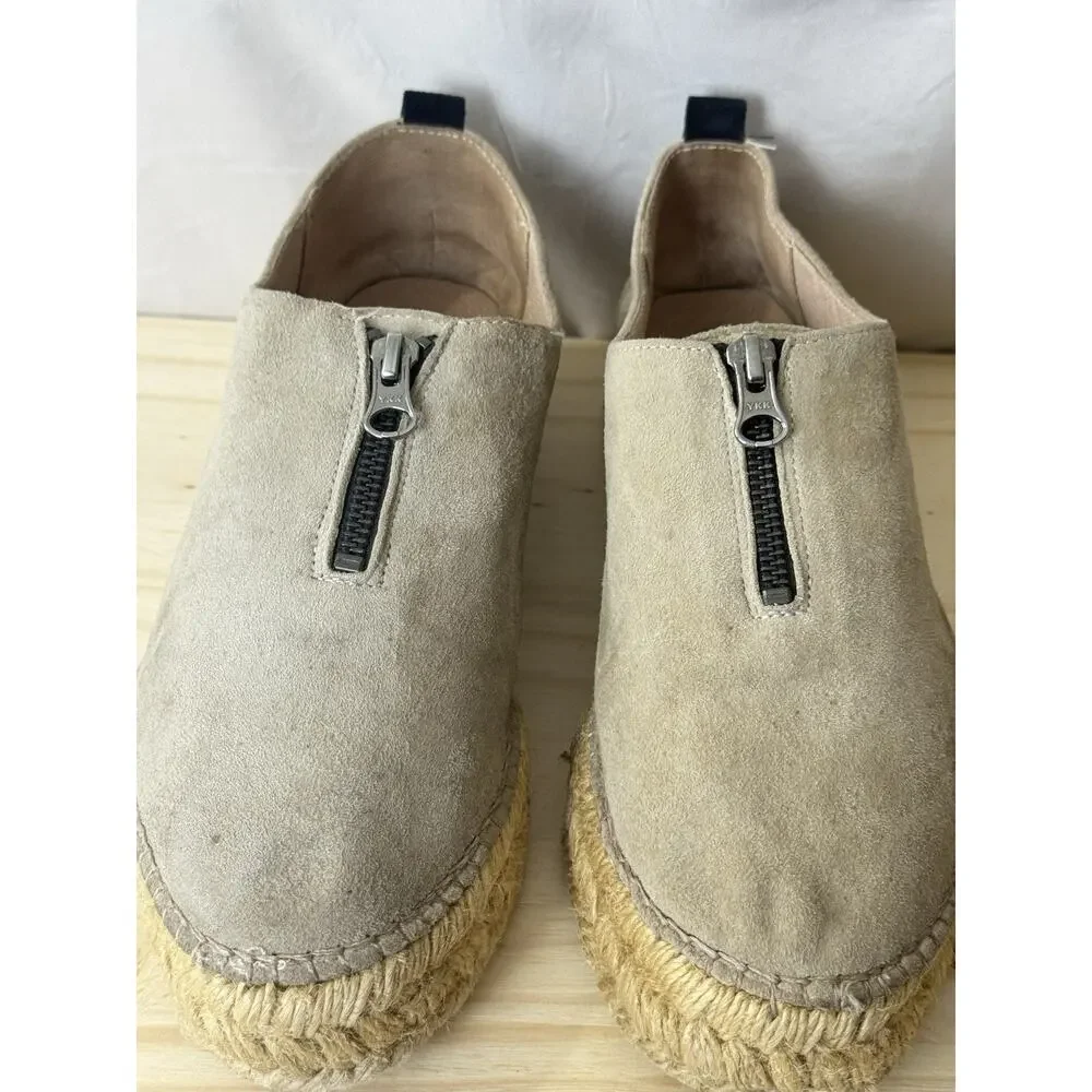 Eric Michael Serena Womens Brown Nubuck Espadrille Platform Shoes Size 39/8.5-9